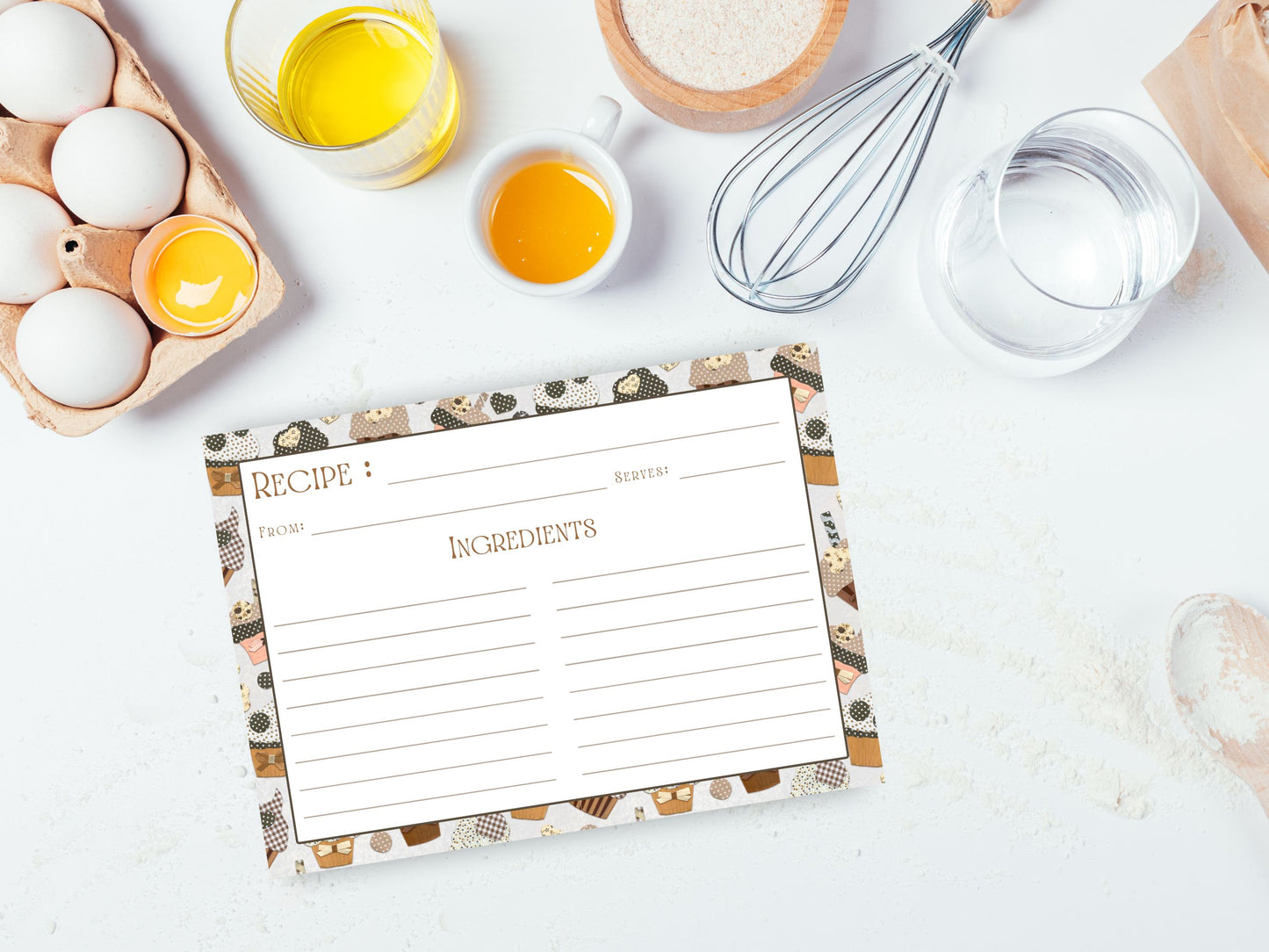 Quilted Cupcake Treats Recipe Card