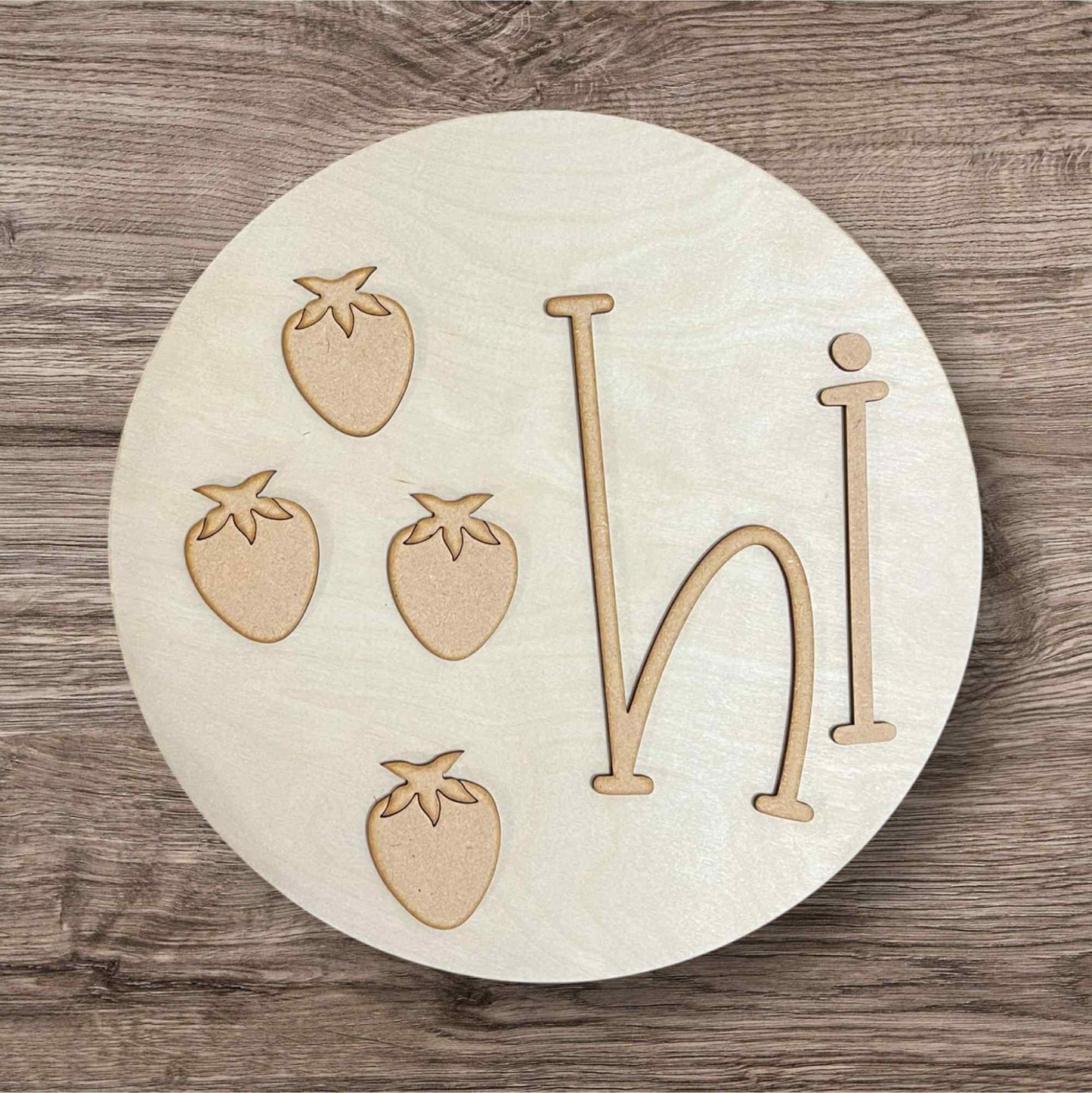 Hi Strawberries Sign DIY Paint Kit