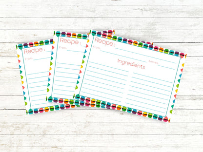 Rainbow Icing Cupcake Recipe Card