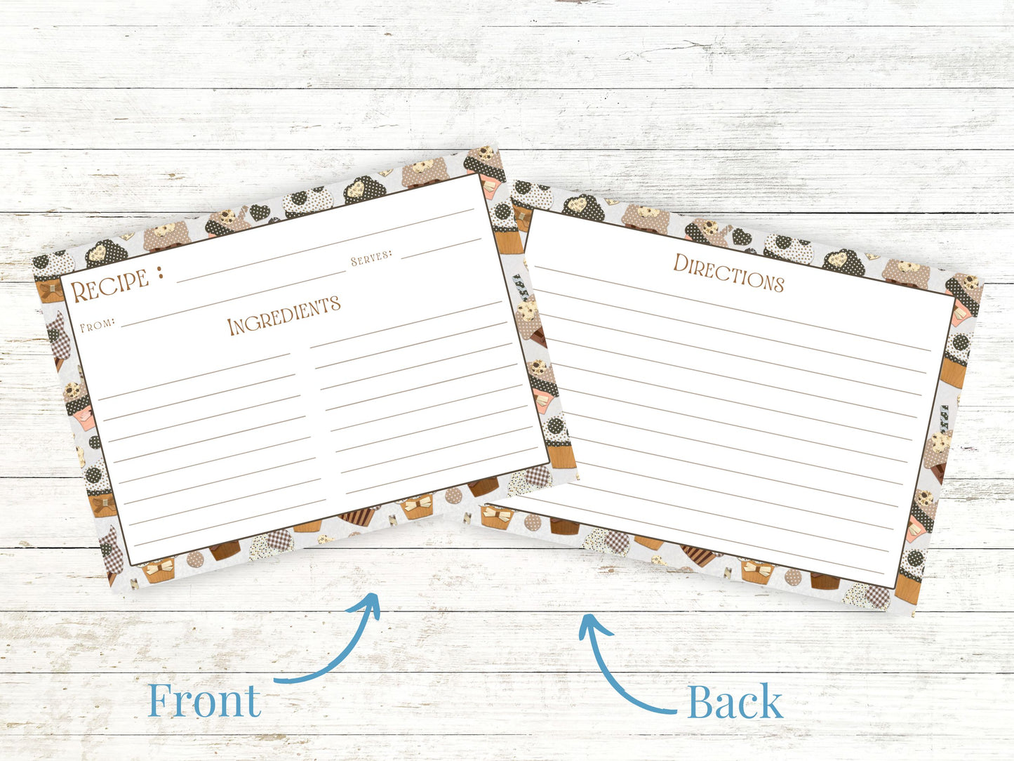 Quilted Cupcake Treats Recipe Card