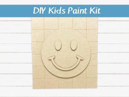 Checkered Smile Face Kids Paint Kit