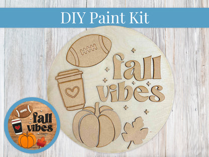 Fall Vibes Coffee Pumpkin Sign DIY Kit