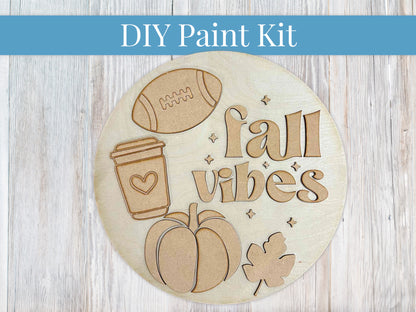 Fall Vibes Coffee Pumpkin Sign DIY Kit