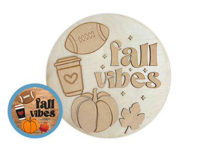 Fall Vibes Coffee Pumpkin Sign DIY Kit