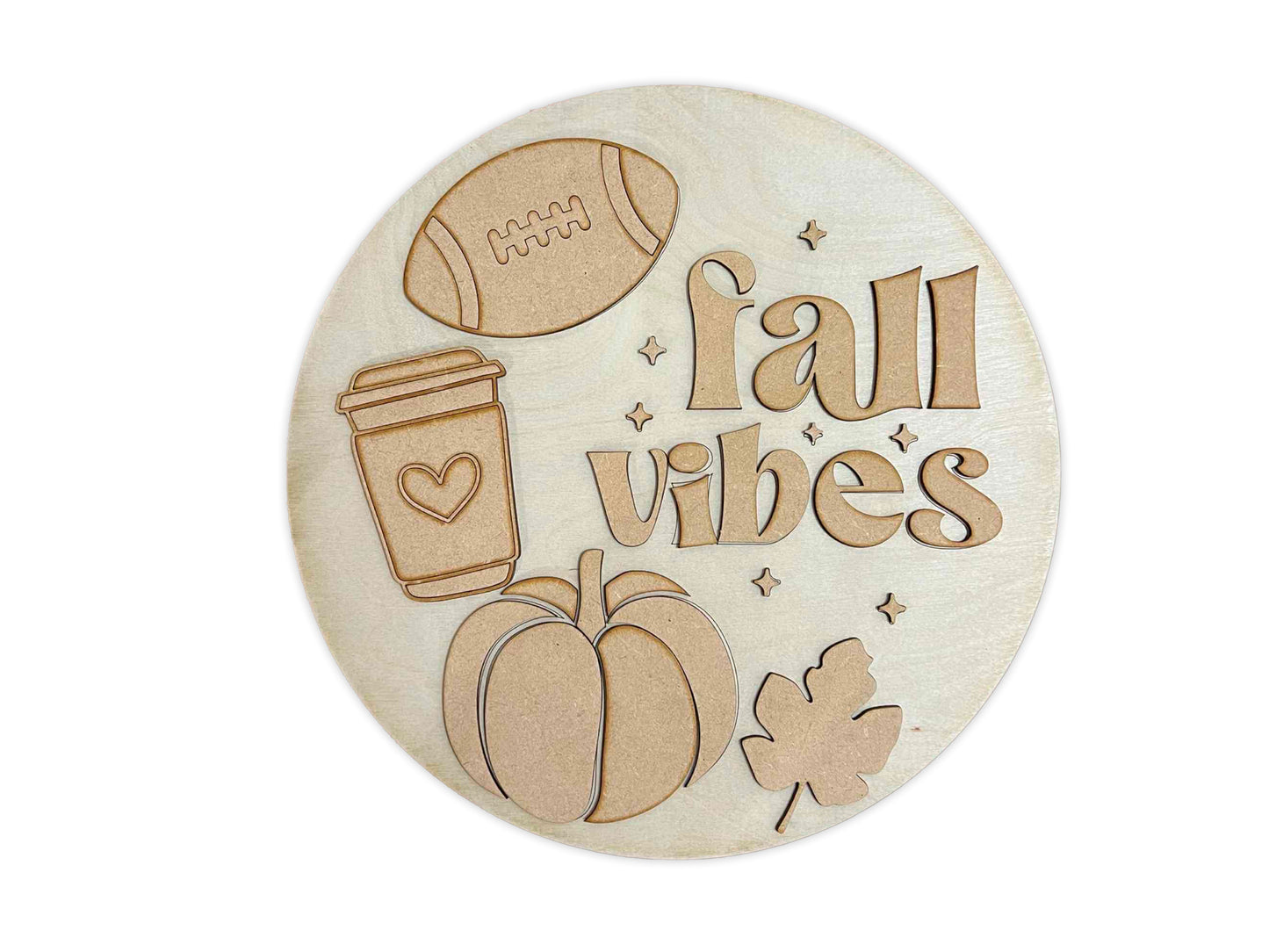 Fall Vibes Coffee Pumpkin Sign DIY Kit