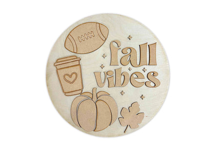 Fall Vibes Coffee Pumpkin Sign DIY Kit