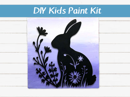Floral Bunny Flowers Kids Paint Kit
