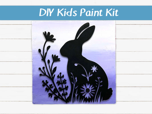 Floral Bunny Flowers Kids Paint Kit