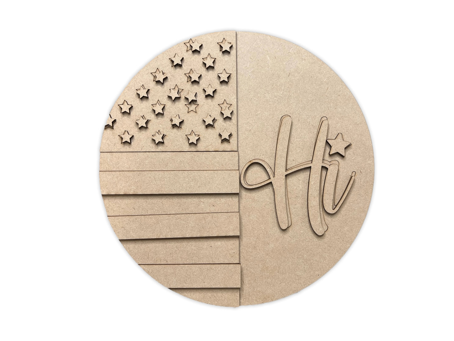 Hi USA Flag Sign DIY Paint Kit