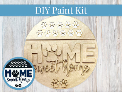 Home Sweet Home Paws Signs DIY Paint Kit