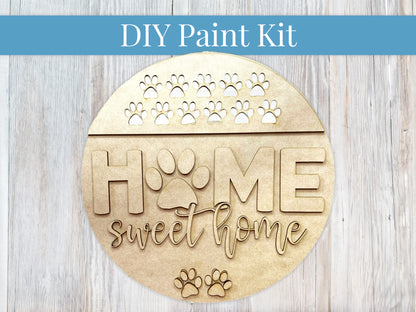 Home Sweet Home Paws Signs DIY Paint Kit