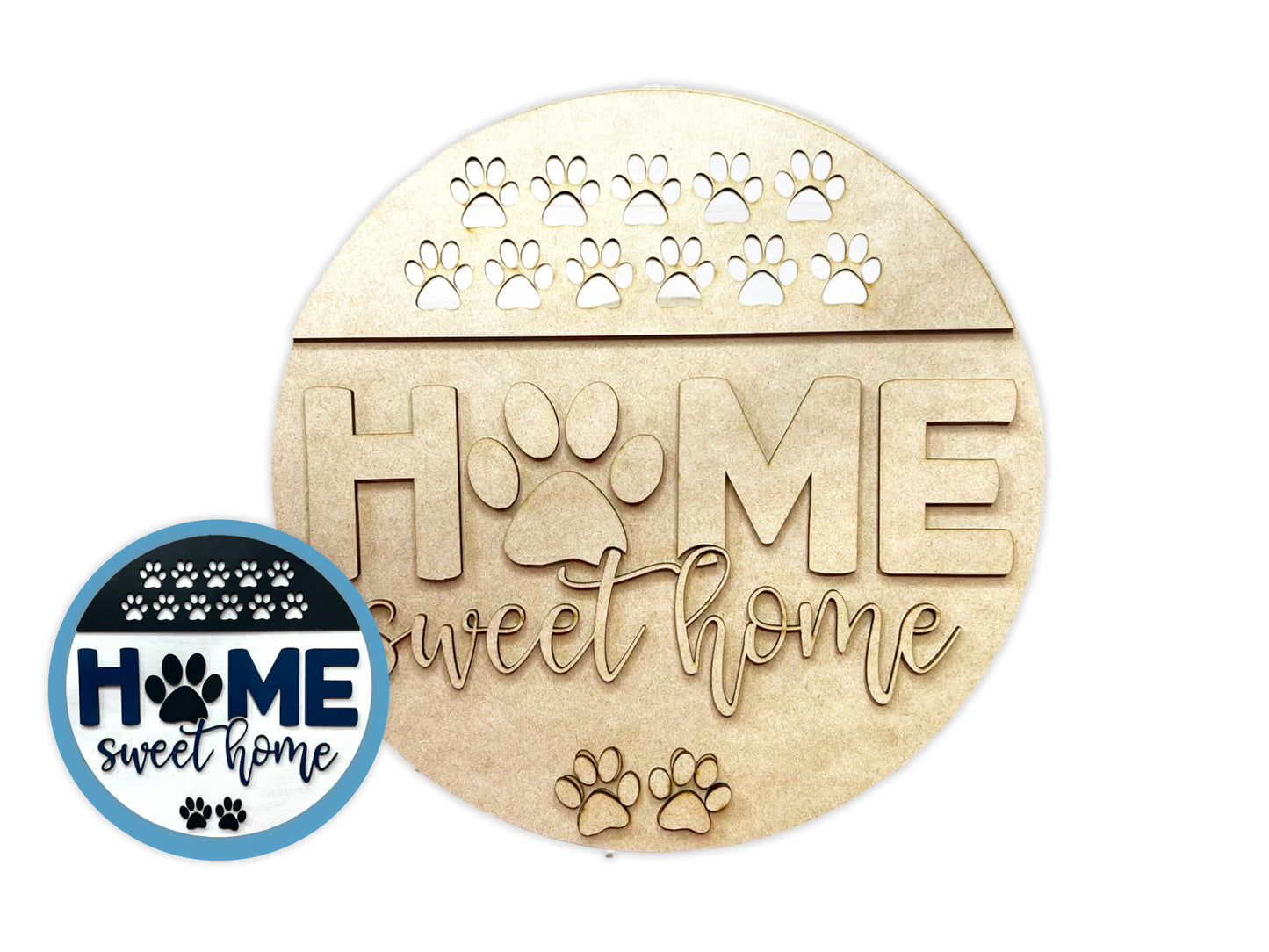 Home Sweet Home Paws Signs DIY Paint Kit