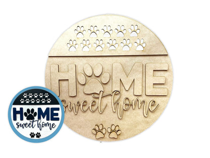 Home Sweet Home Paws Signs DIY Paint Kit