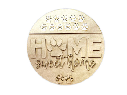 Home Sweet Home Paws Signs DIY Paint Kit