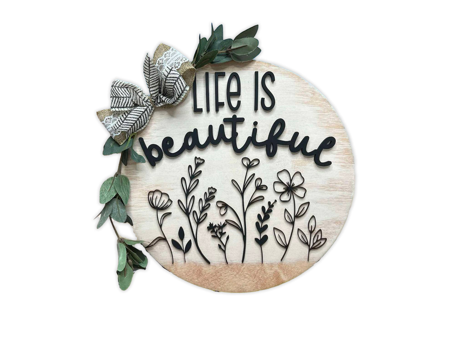 Life is Beautiful Floral Sign DIY Kit