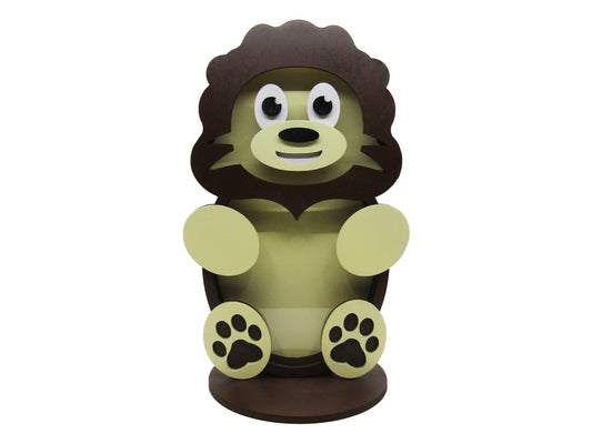 Lion Bank - Wood Piggy Bank