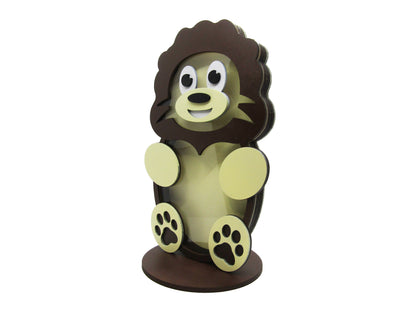 Lion Bank - Wood Piggy Bank