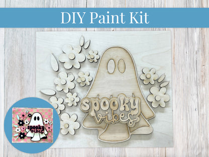 Spooky Vibes Ghost Sign DIY Paint Kit
