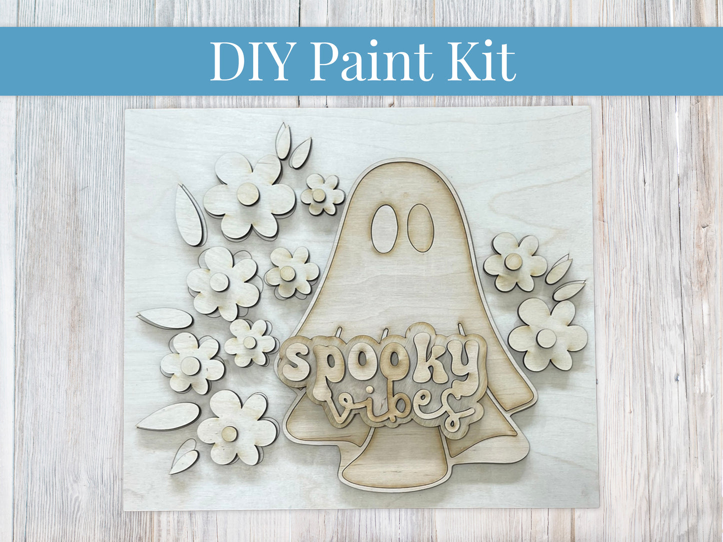 Spooky Vibes Ghost Sign DIY Paint Kit