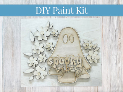 Spooky Vibes Ghost Sign DIY Paint Kit