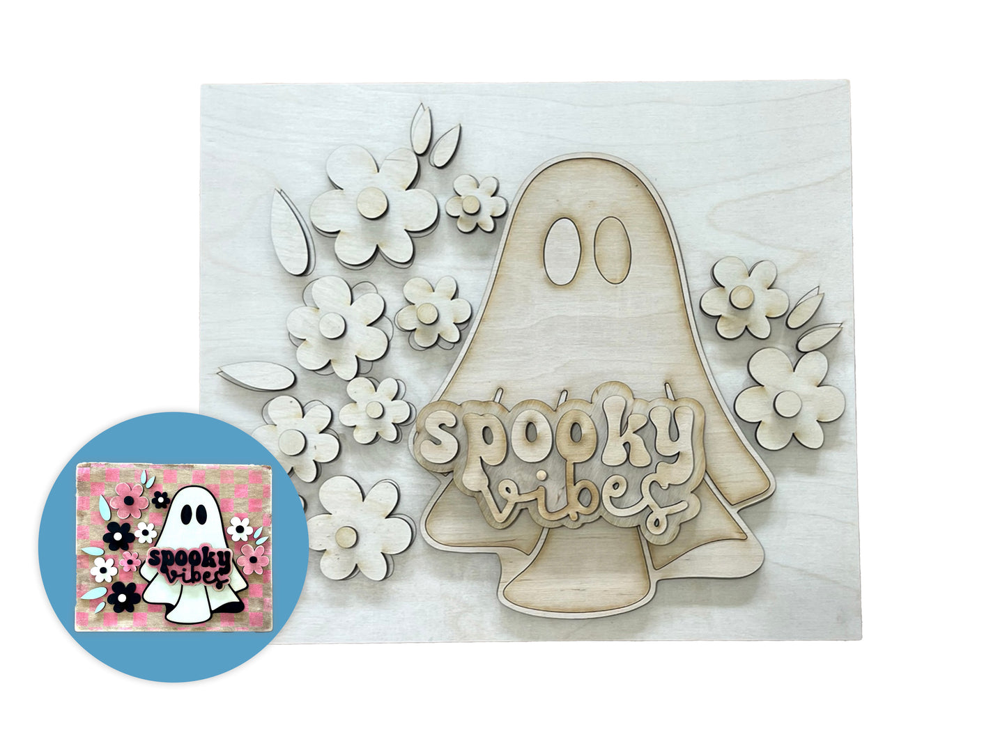 Spooky Vibes Ghost Sign DIY Paint Kit