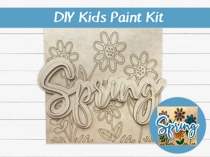 Spring Flowers Floral Kids Paint Kit