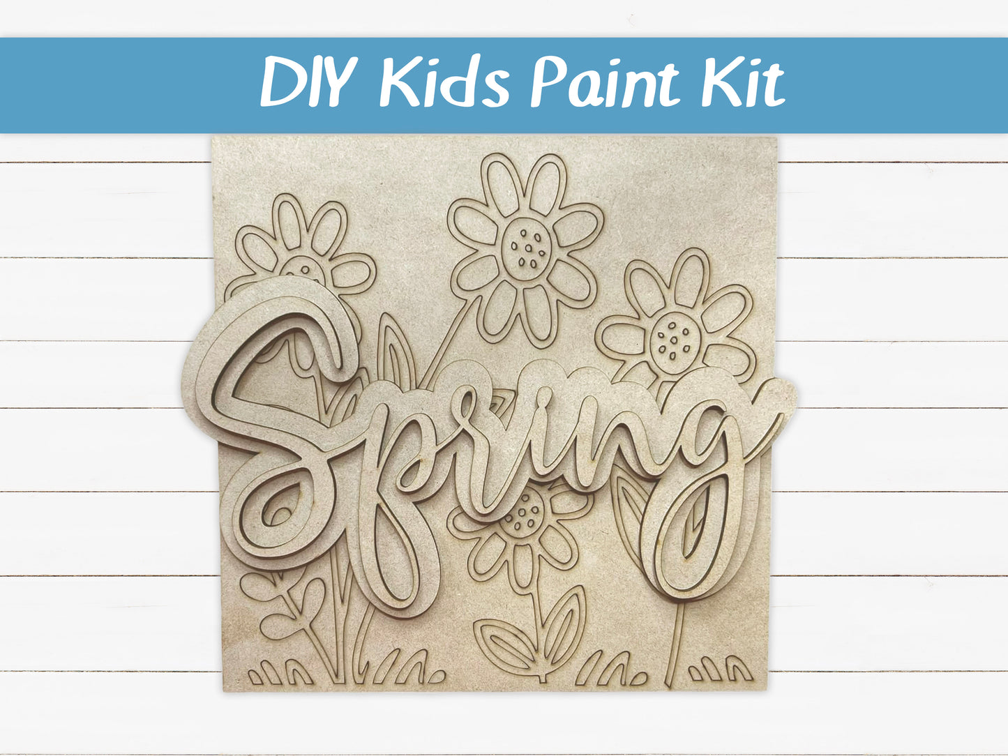 Spring Flowers Floral Kids Paint Kit