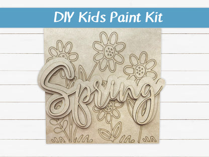 Spring Flowers Floral Kids Paint Kit