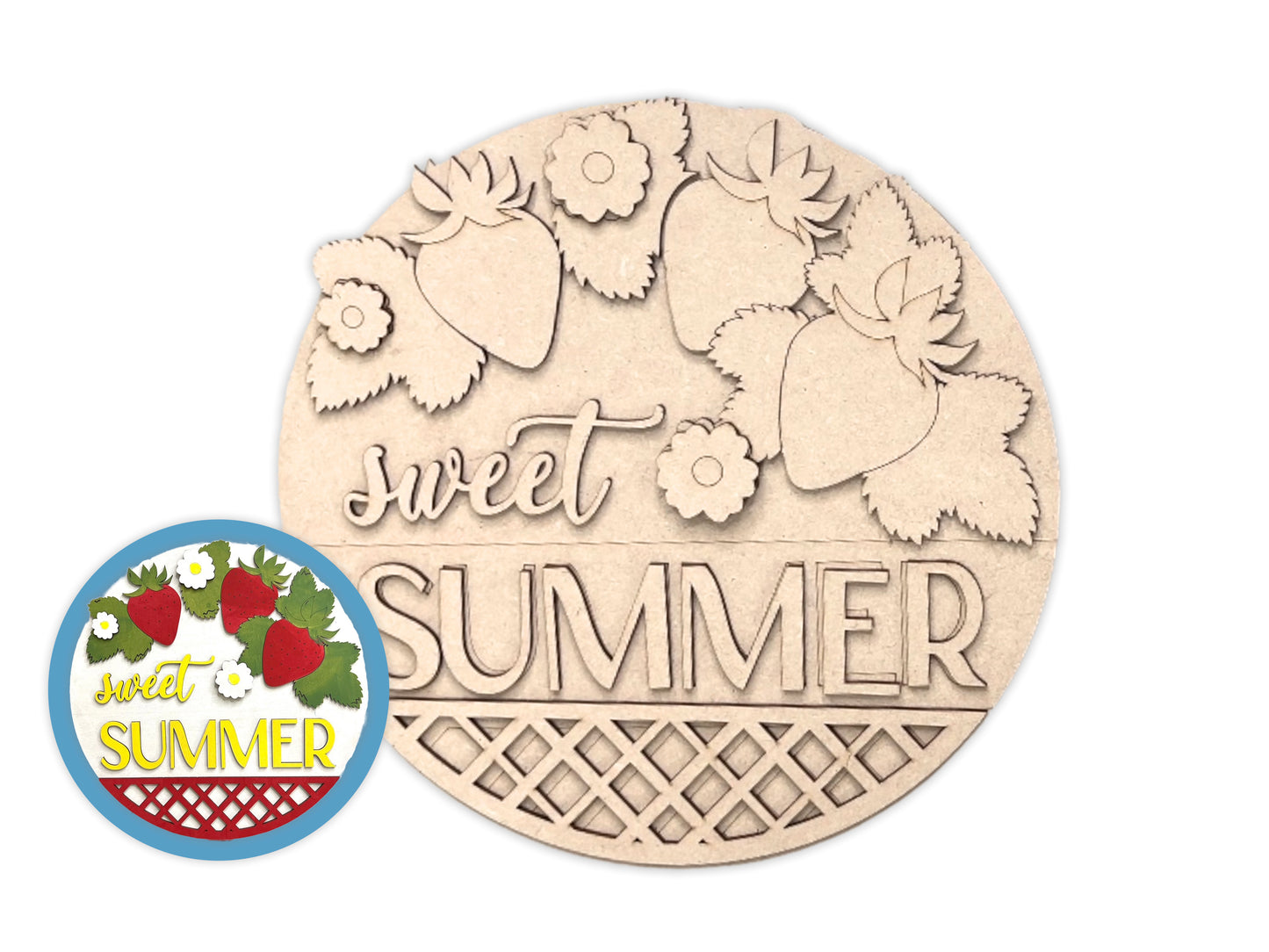 Sweet Summer Strawberries Sign DIY Paint Kit