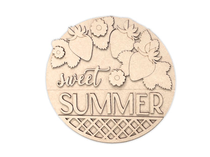 Sweet Summer Strawberries Sign DIY Paint Kit