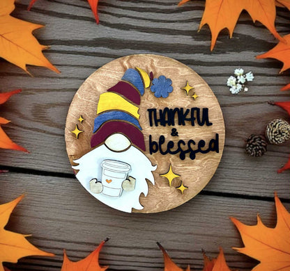 Thankful and Blessed Gnome Sign DIY Paint Kit