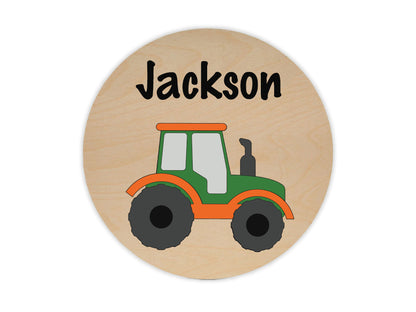 Farm Tractor with Optional Name Kids Paint Kit