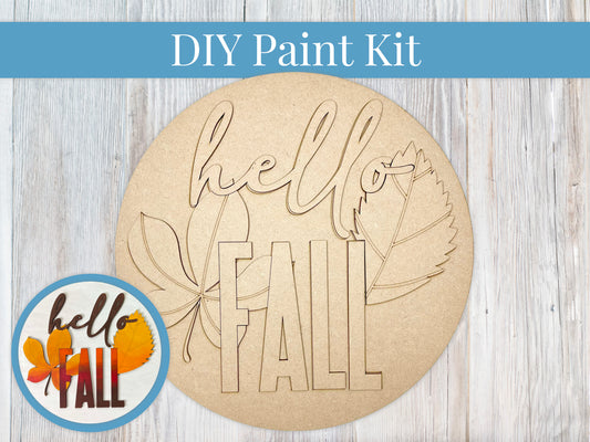 a diy paint kit with a picture of a leaf
