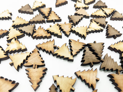 a group of wooden cutouts of different shapes and sizes