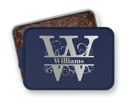 a tin of brownies with the word williams on it