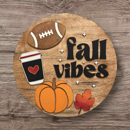 Fall Vibes Coffee Pumpkin Sign DIY Kit