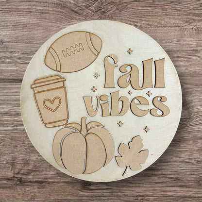 Fall Vibes Coffee Pumpkin Sign DIY Kit