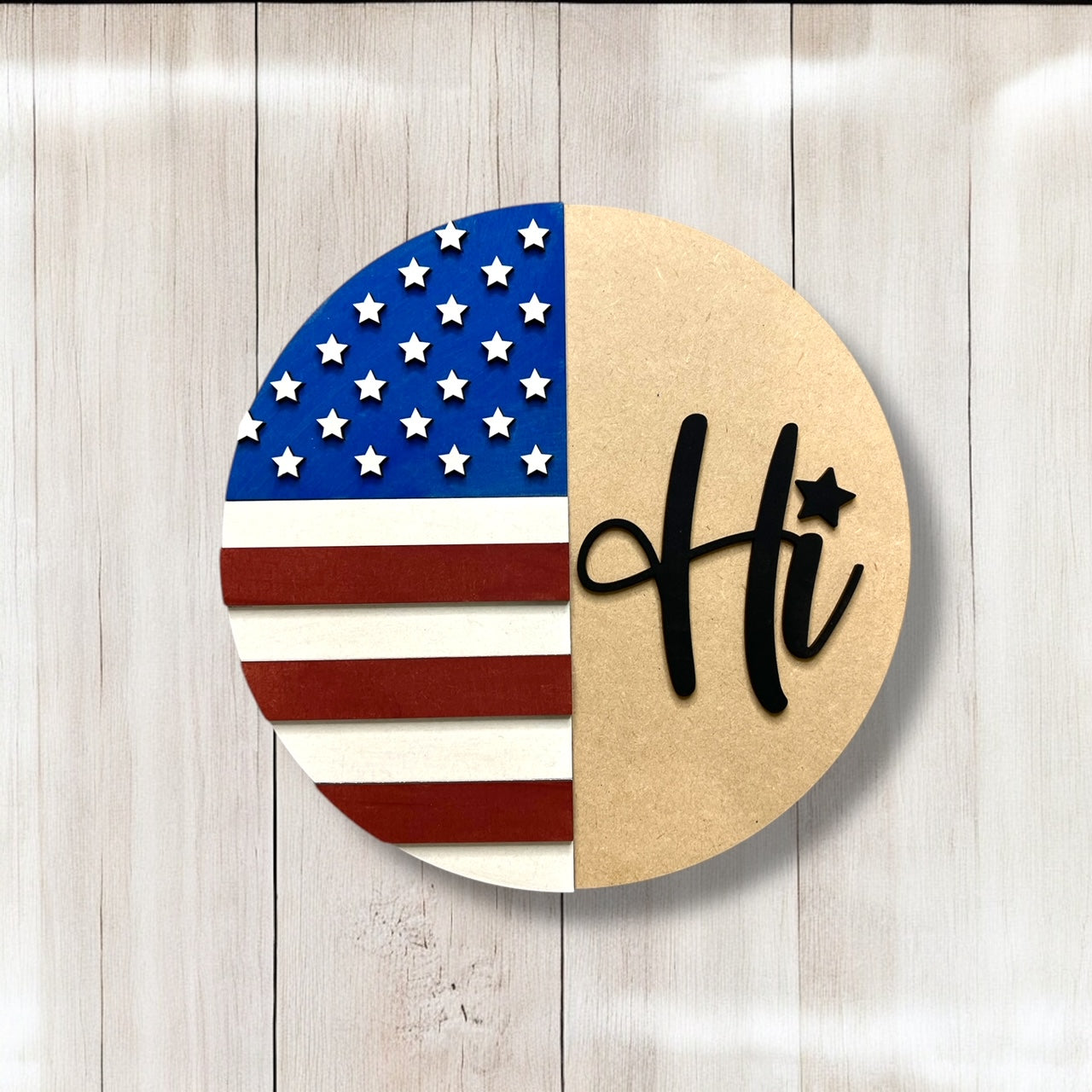 Hi USA Flag Sign DIY Paint Kit