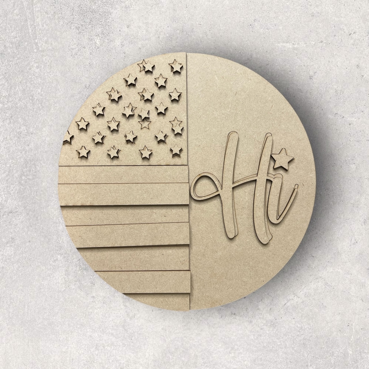 Hi USA Flag Sign DIY Paint Kit