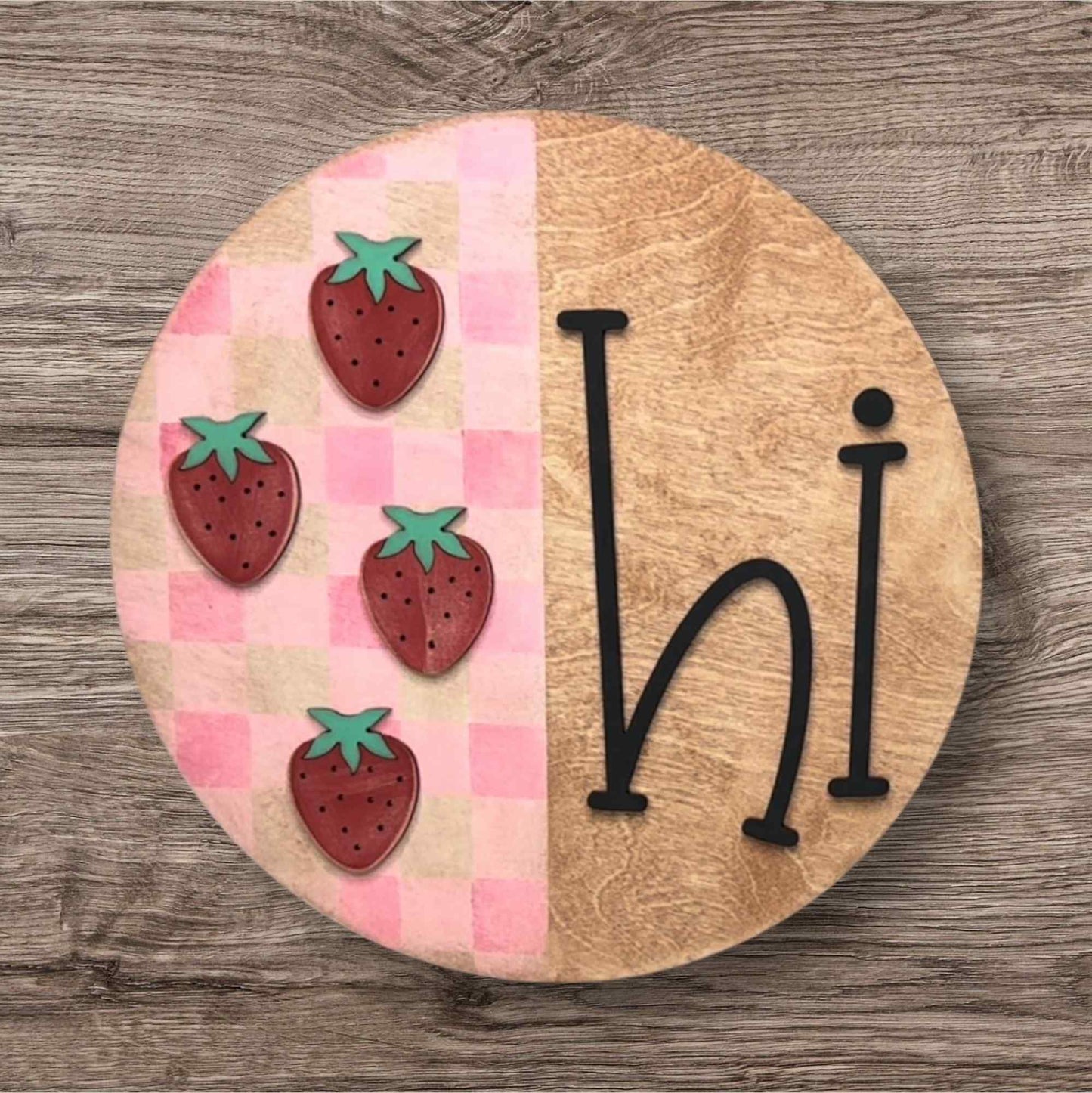Hi Strawberries Sign DIY Paint Kit