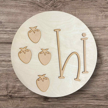 Hi Strawberries Sign DIY Paint Kit