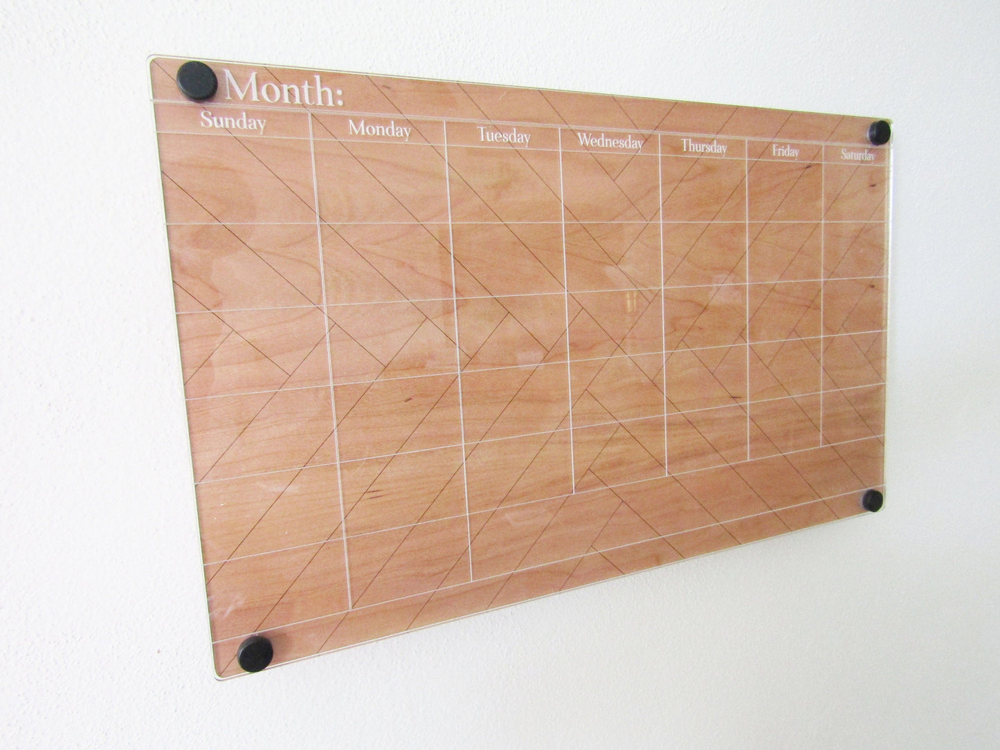 Quilt Pattern Calendar - Dry Erase Wall Calendar Board - Wood, Acrylic, Wall Décor, Office Décor, Home Décor, Wood Calendar, Wall Mounted