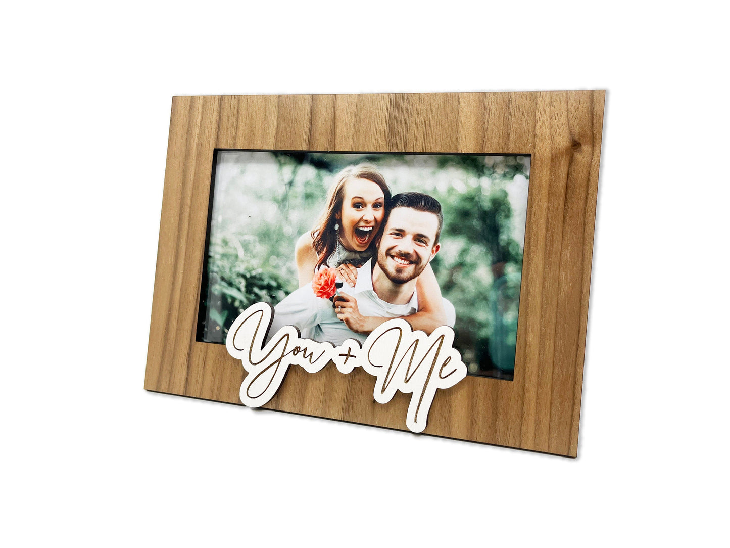 You and Me Photo Frame - Wood Picture Frame- Wooden Frame - You + Me Wood Frame -Photo Frame - Valentine's Décor, Wedding Décor, Home Décor