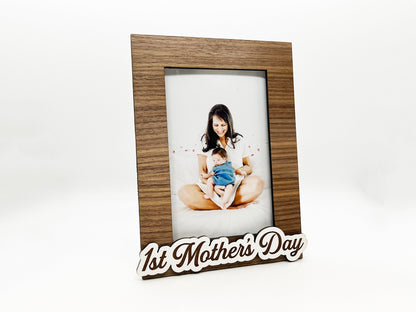 First Mother's Day Photo Frame - Wood Picture Frame, Wooden Frame, Wood Frame, Photo Frame, Mother's Day, Wedding Décor, Home Décor