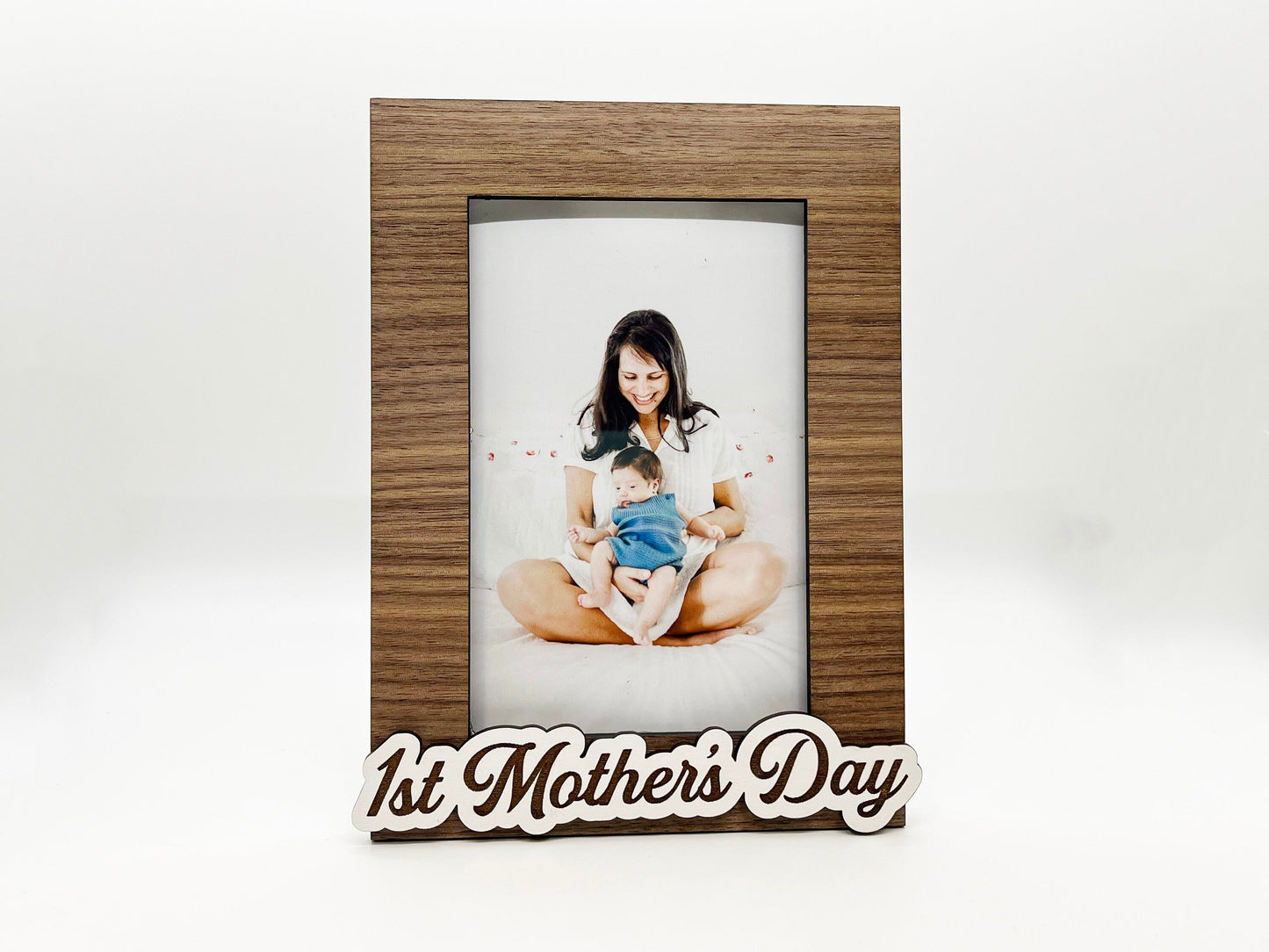 First Mother's Day Photo Frame - Wood Picture Frame, Wooden Frame, Wood Frame, Photo Frame, Mother's Day, Wedding Décor, Home Décor