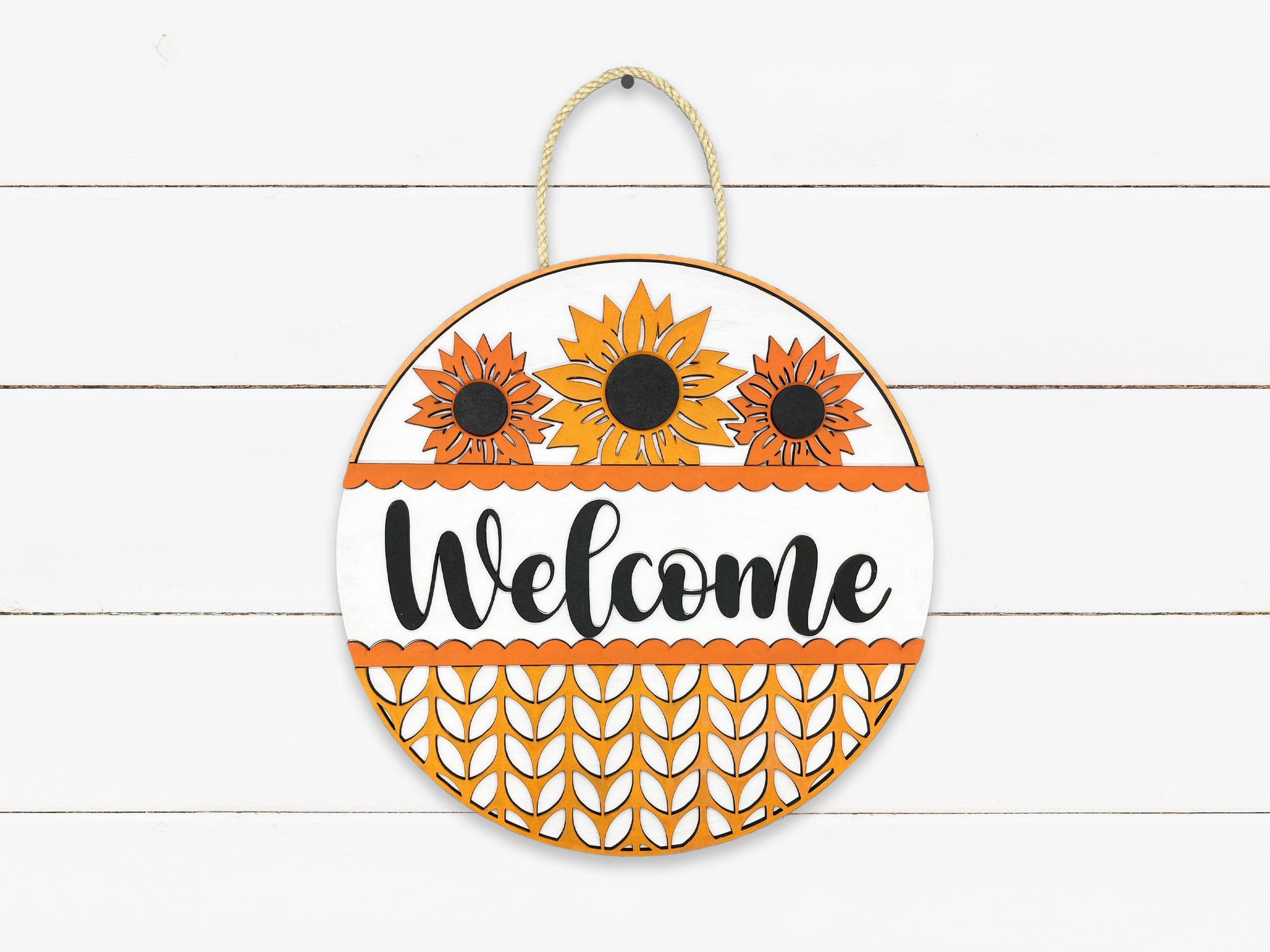 Fall Welcome Sign - Welcome Fall Sunflowers Petals Sign Door Sign, Door Hanger, Wooden Sign, Home Décor, Patriotic Sign, Farmhouse Sign