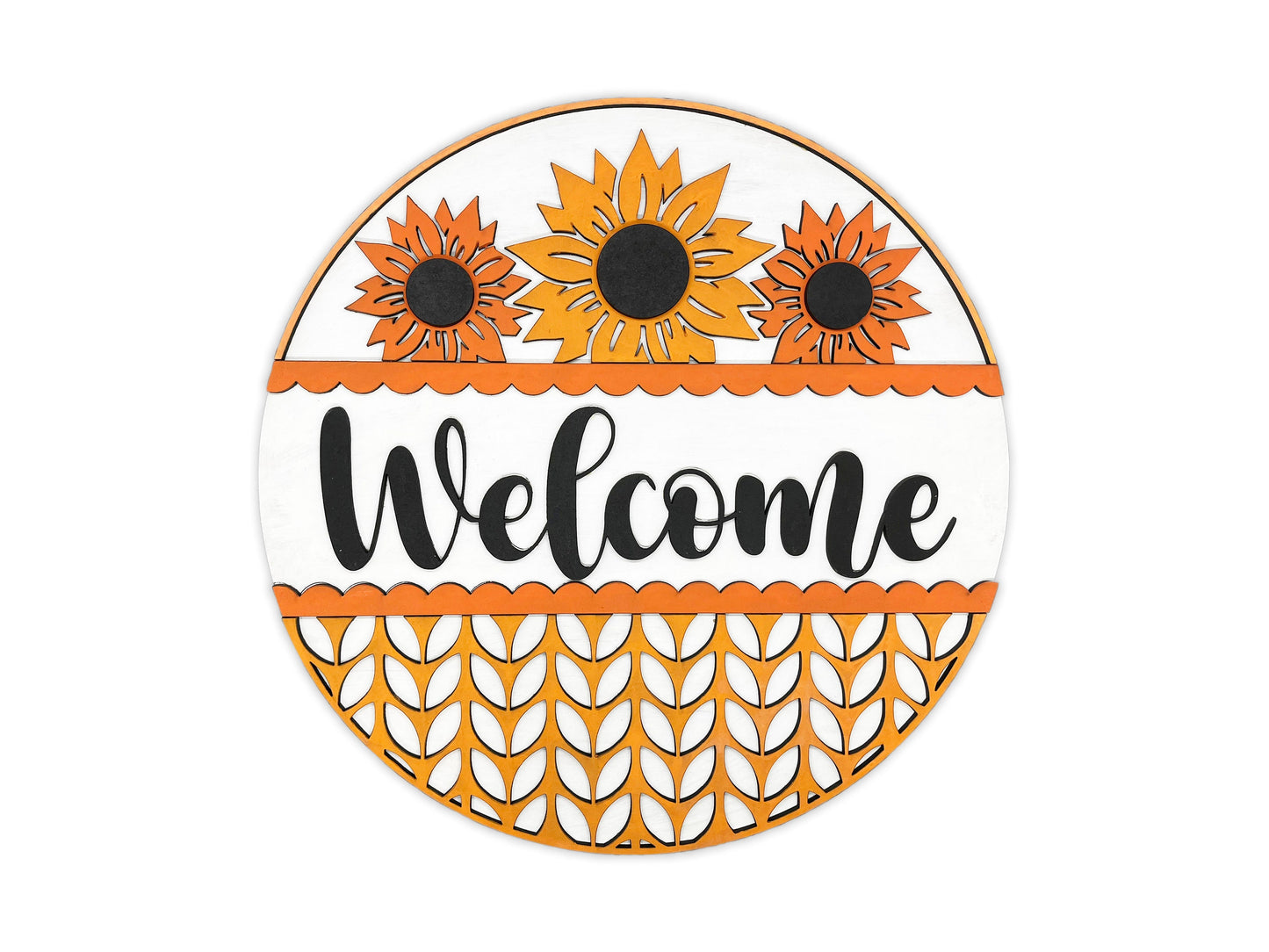 Fall Welcome Sign - Welcome Fall Sunflowers Petals Sign Door Sign, Door Hanger, Wooden Sign, Home Décor, Patriotic Sign, Farmhouse Sign