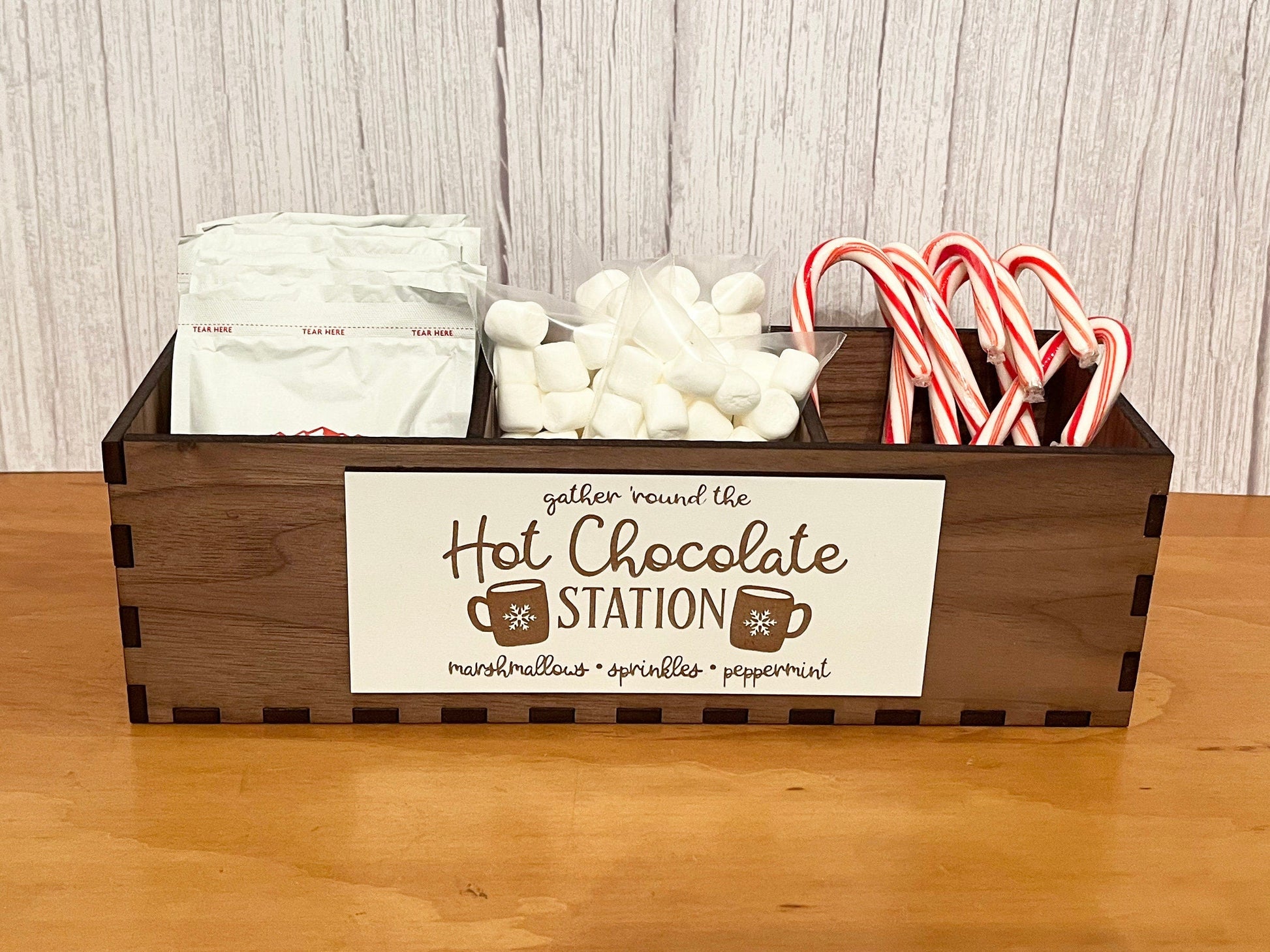 Hot Chocolate Station Box - Hot Coco Box, Hot Chocolate Bar, Hot Coco Bar, Hot Chocolate Box, Coco Caddy, Kitchen Decor, Home Decor