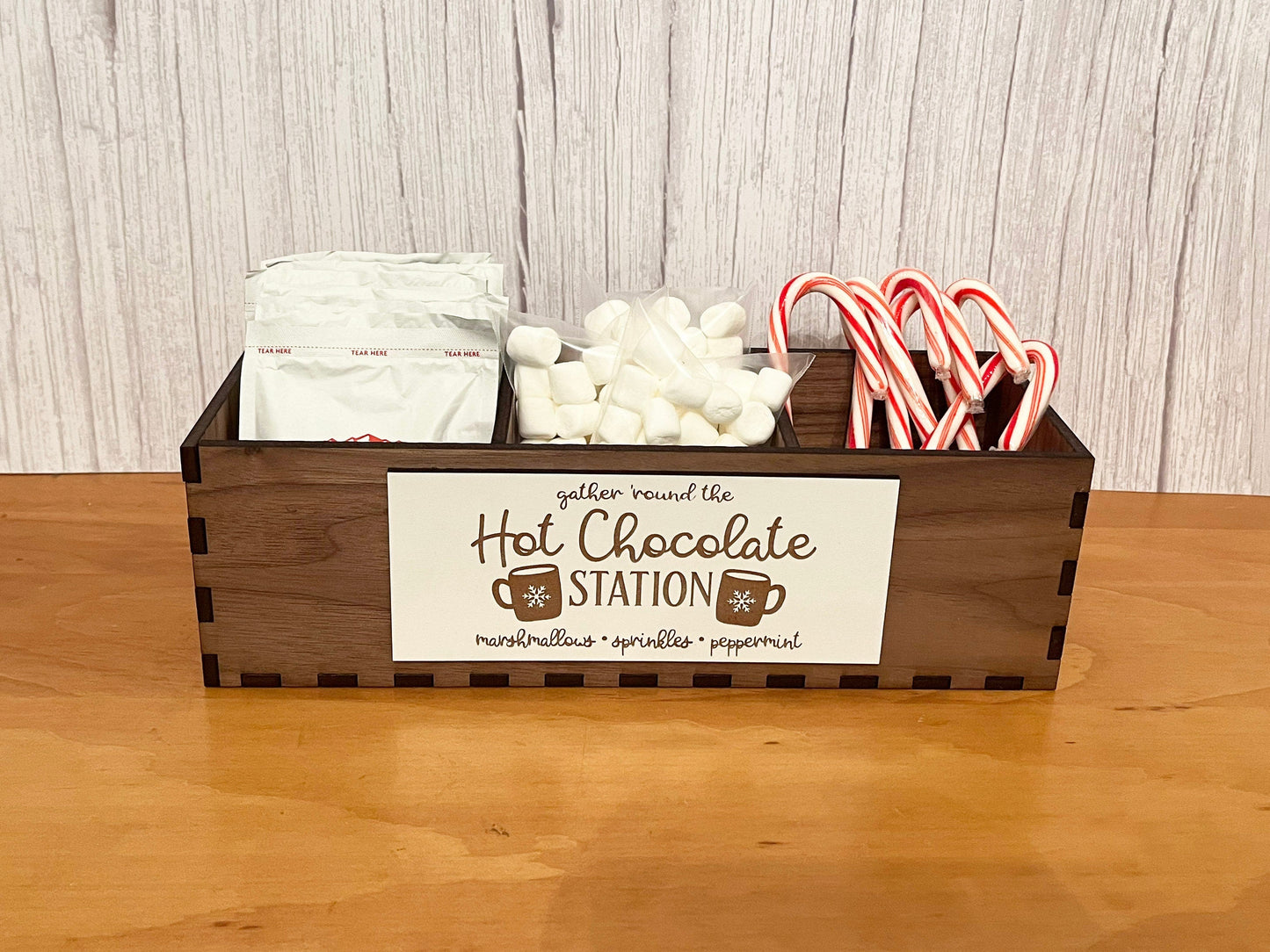 Hot Chocolate Station Box - Hot Coco Box, Hot Chocolate Bar, Hot Coco Bar, Hot Chocolate Box, Coco Caddy, Kitchen Decor, Home Decor