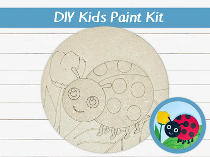 DIY Kids Paint Kit - Ladybug Tulip Paint Kit, Kids Paint Project, DIY Kit, Childrens Craft Project, Kids Craft Kit, Birthday Party